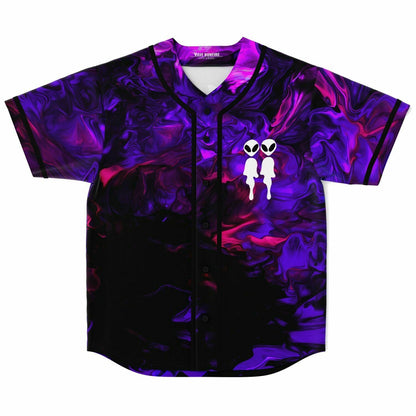 Purple Liquid Marbled Rave Baseball Jersey