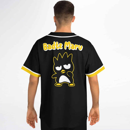 Black Cartoon Spiky Rave Baseball Jersey