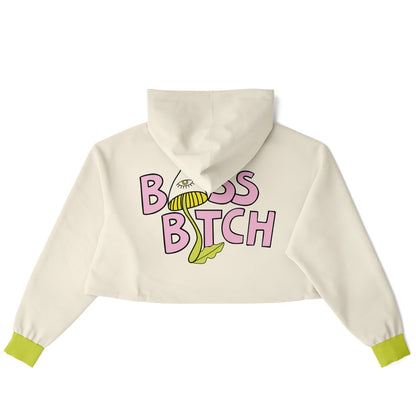 Bass bitch cropped hoodie