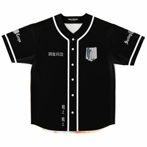 Black Attack Titan Rave Baseball Jersey