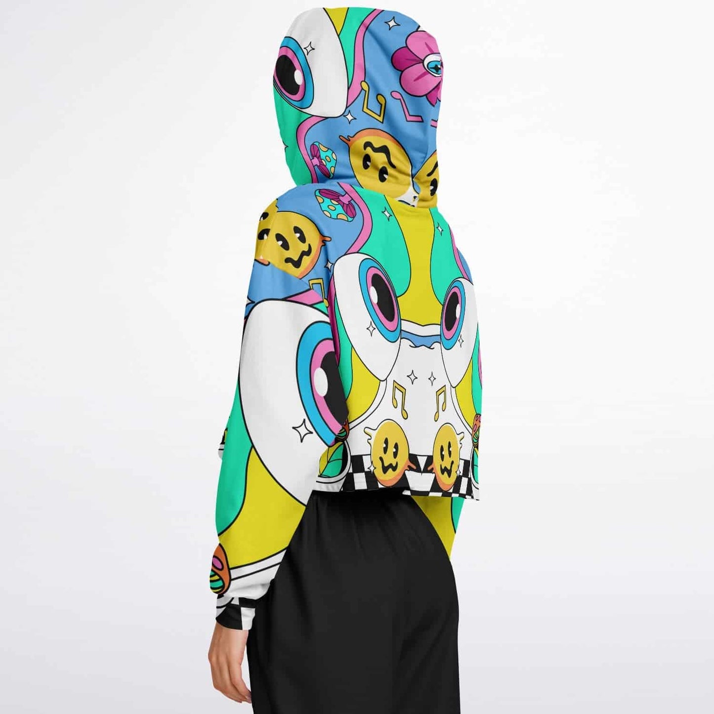 Trippy cropped hoodie