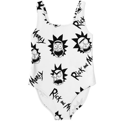 White Cartoon Character Rave Swimsuit