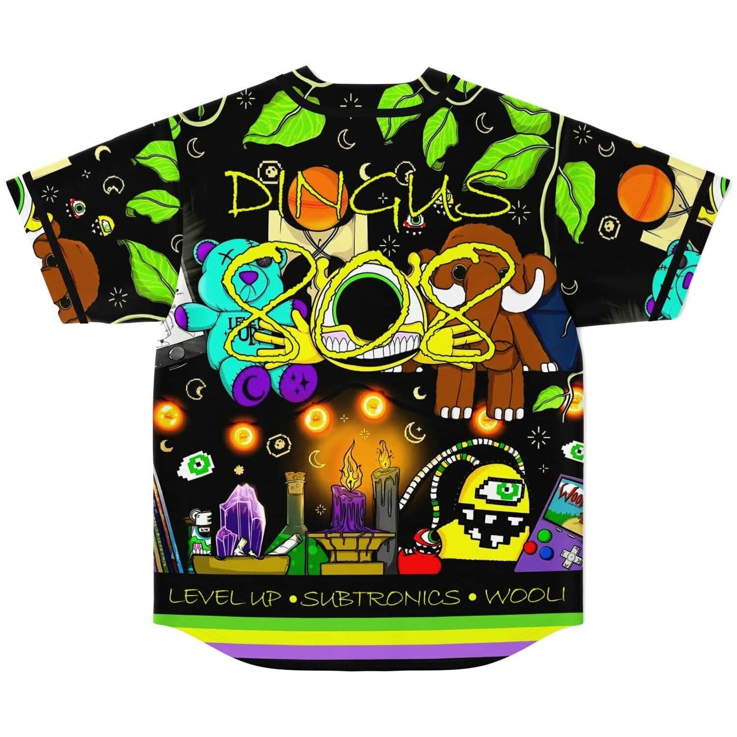Subtronics Black Cartoon Collage Rave Baseball Jersey