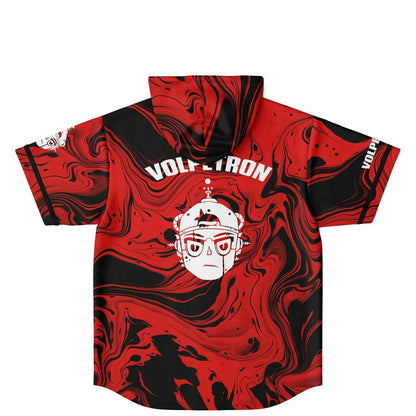 Ray Volpe Red Black Rave Hooded Baseball Jersey