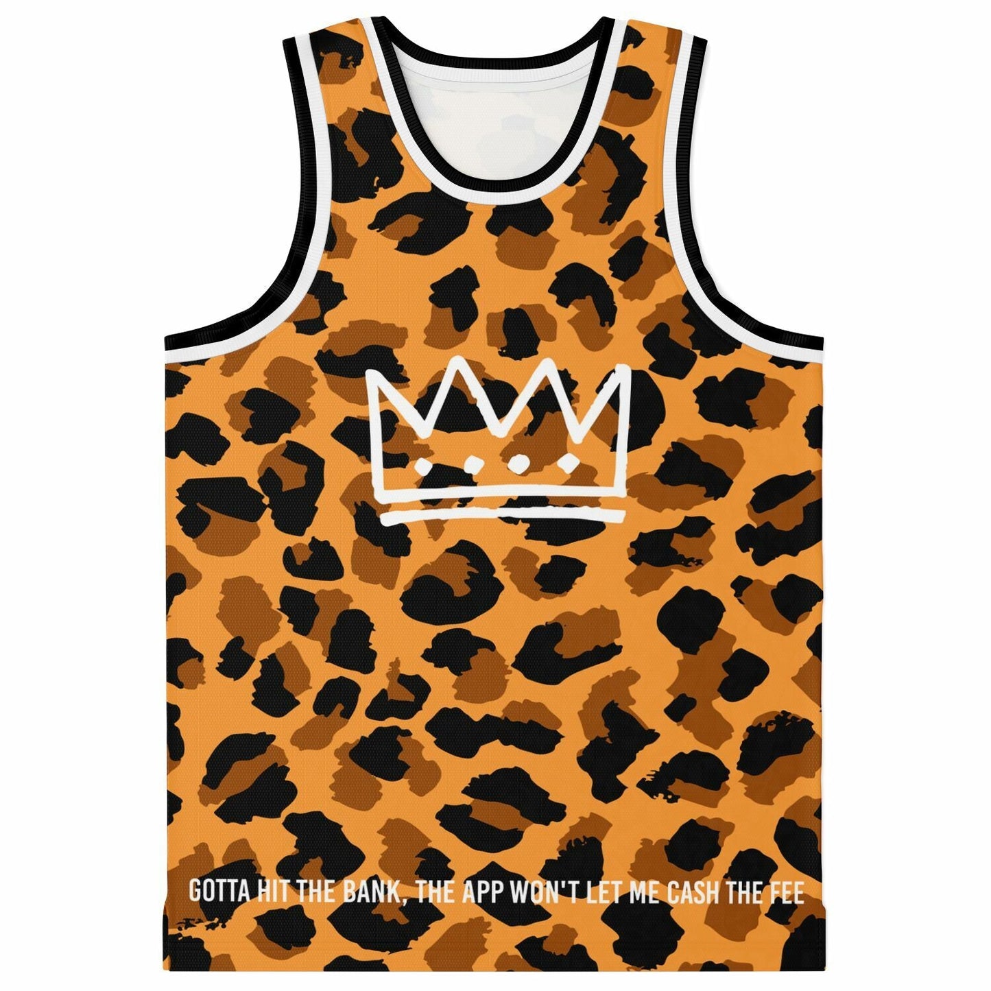 Orange Leopard Rave Basketball Jersey