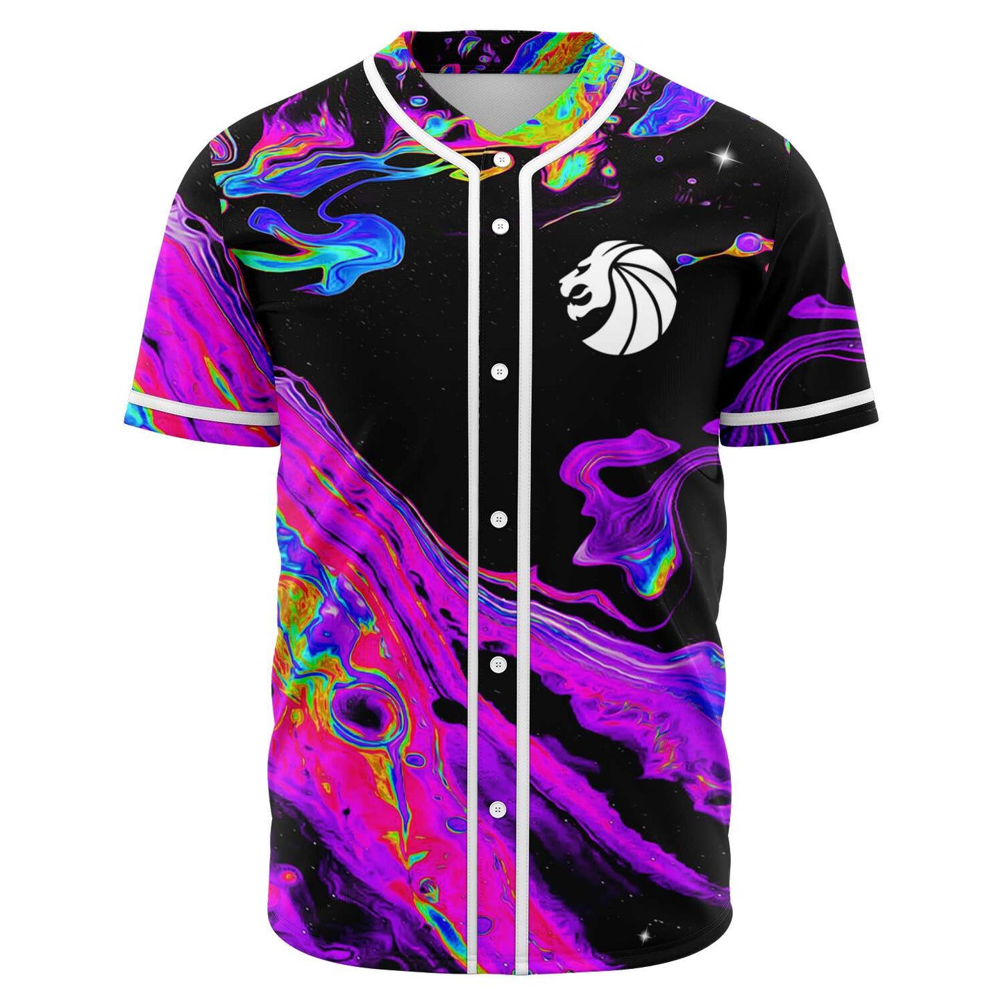 Seven Lions Black Psychedelic Oil Rave Baseball Jersey