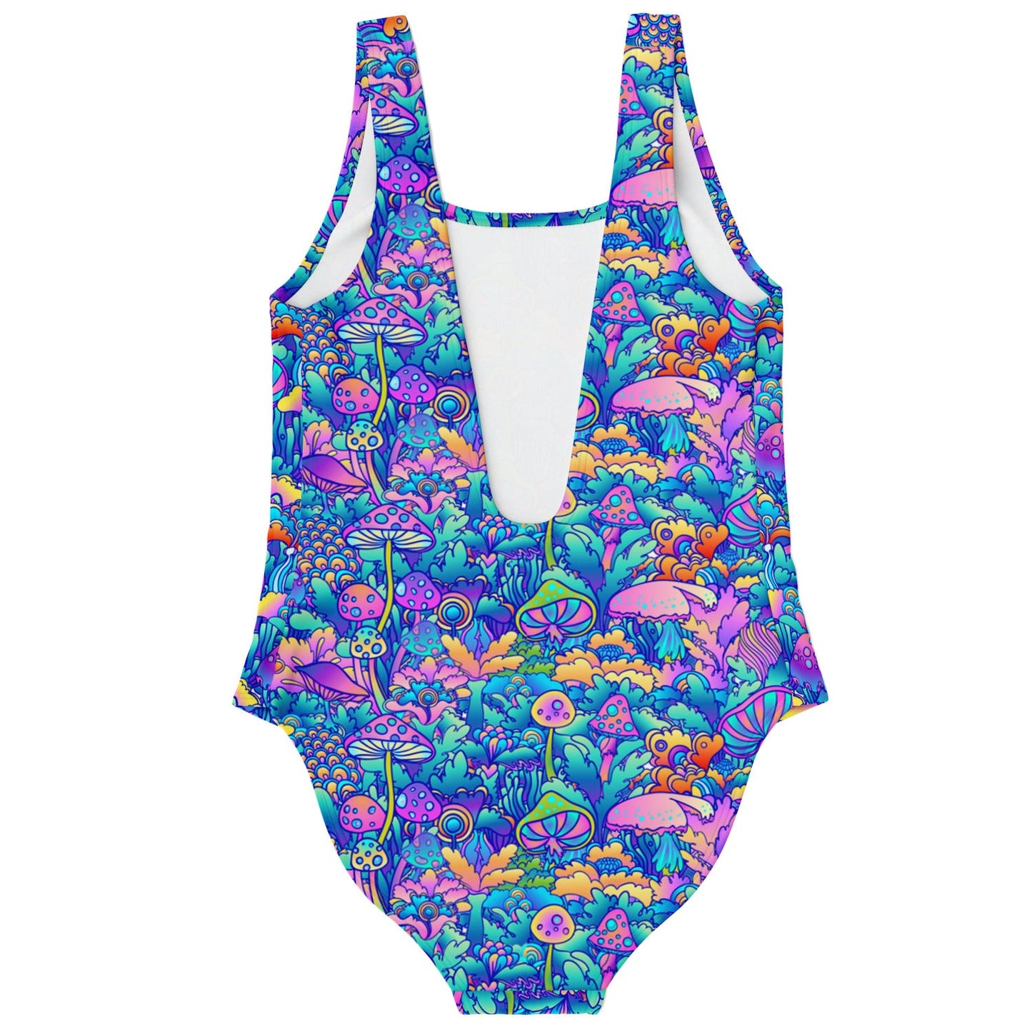 Blue Purple Glowing Psychedelic Rave Swimsuit