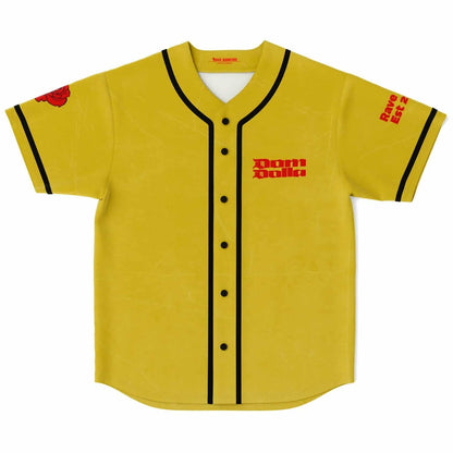 Dom Dolla Mustard Yellow Vintage Washed Rave Baseball Jersey