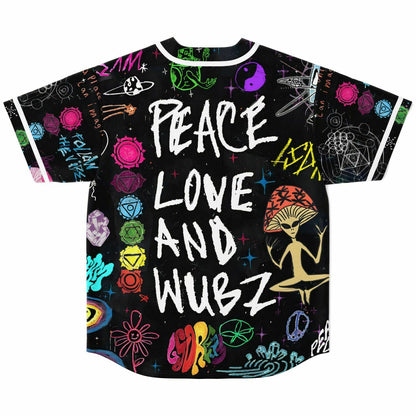 LSDREAM Black Hand Drawn Rave Baseball Jersey