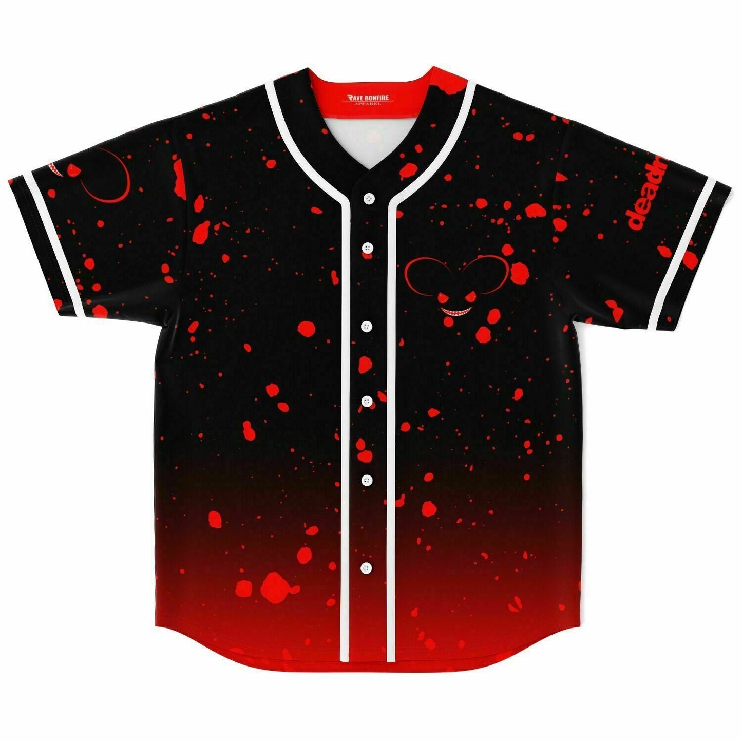 deadmau5 Black Red Mouse Head Rave Baseball Jersey