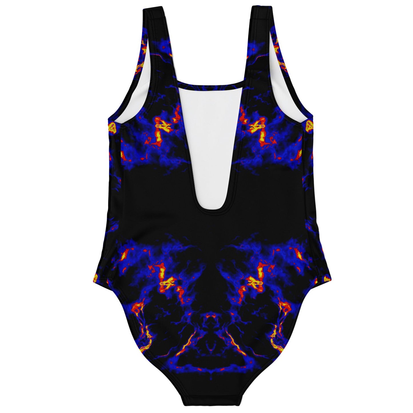 Black Mirrored Flames Rave Swimsuit