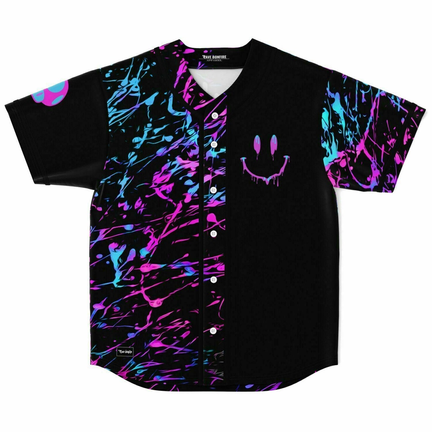 Black Melting Rave Baseball Jersey