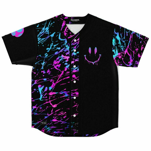 Black Melting Rave Baseball Jersey