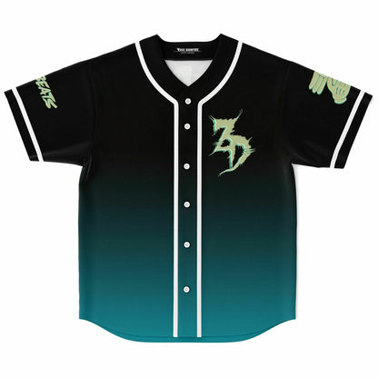 Zeds Dead Black Teal Green Creature Rave Baseball Jersey
