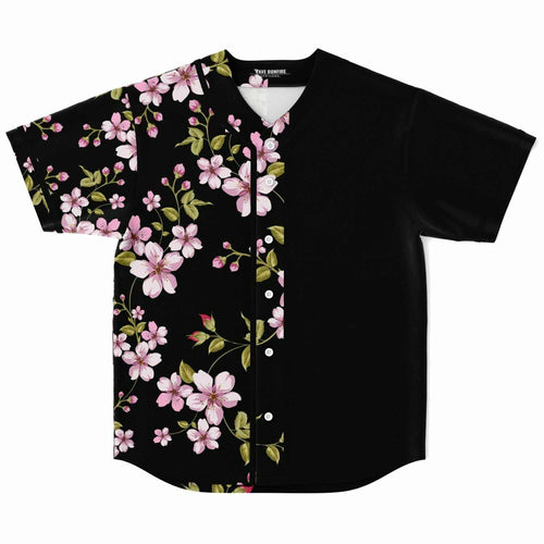 Black Cherry Blossom Rave Baseball Jersey