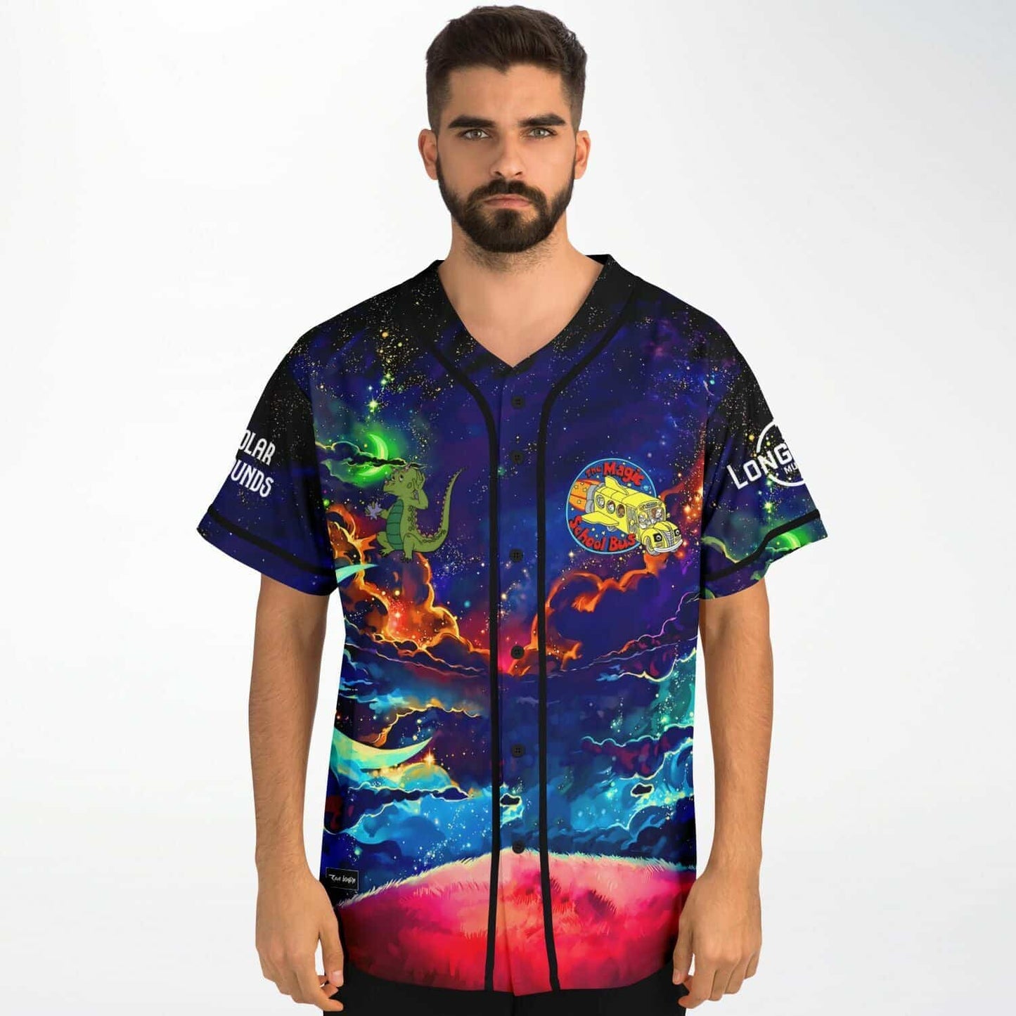 Elements Deep Blue Cosmic Scene Rave Baseball Jersey