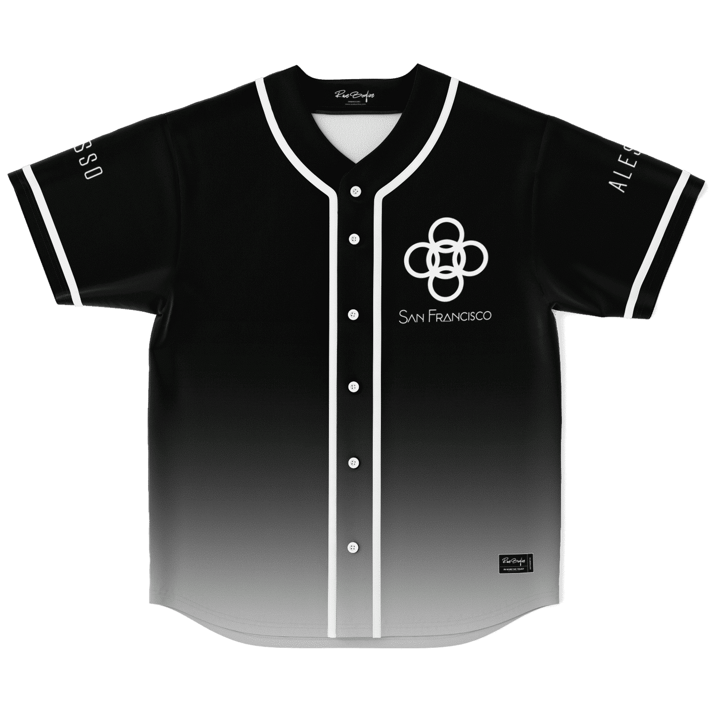 Alesso Black White Interlocking Rings Rave Baseball Jersey