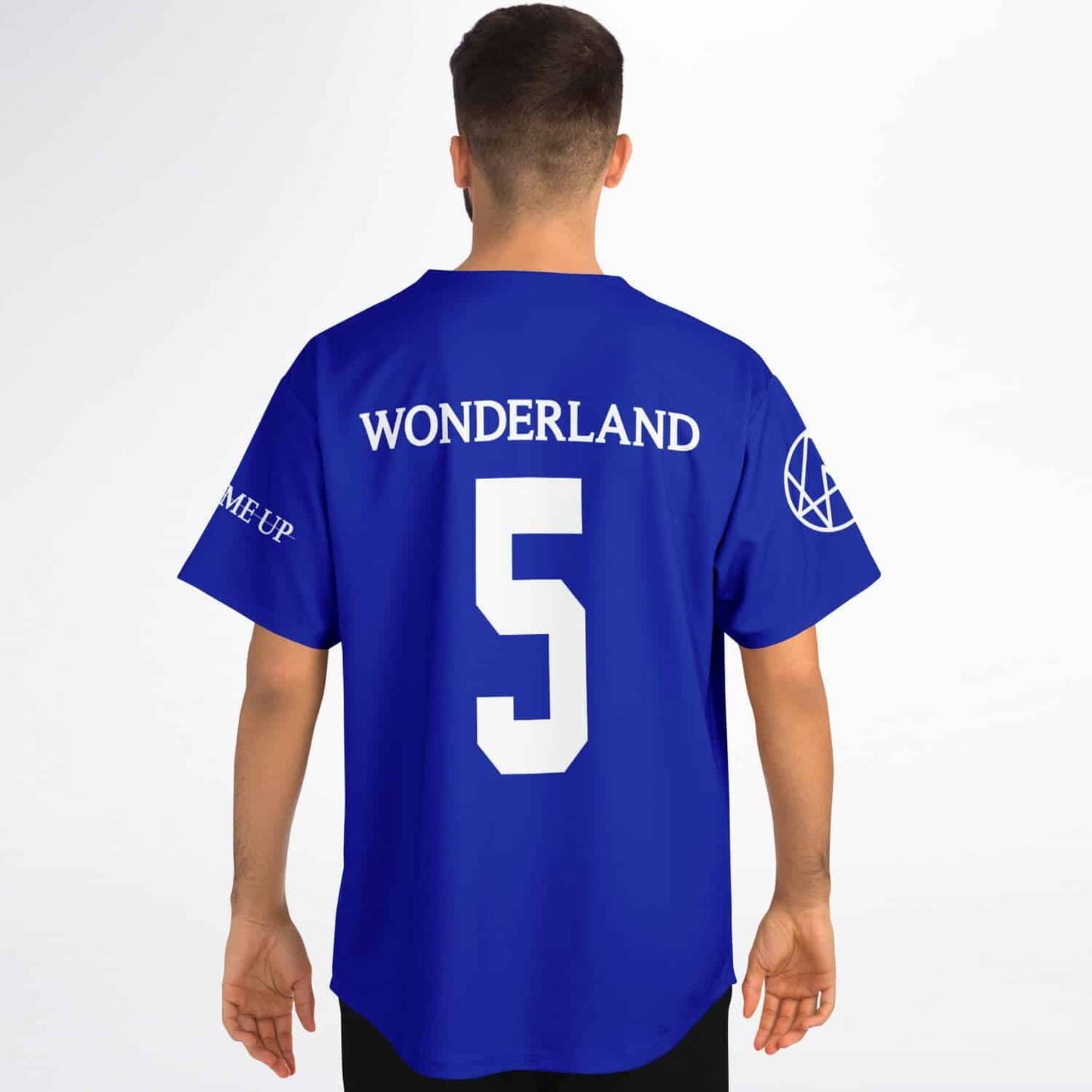 Royal Blue Minimal Text Rave Baseball Jersey