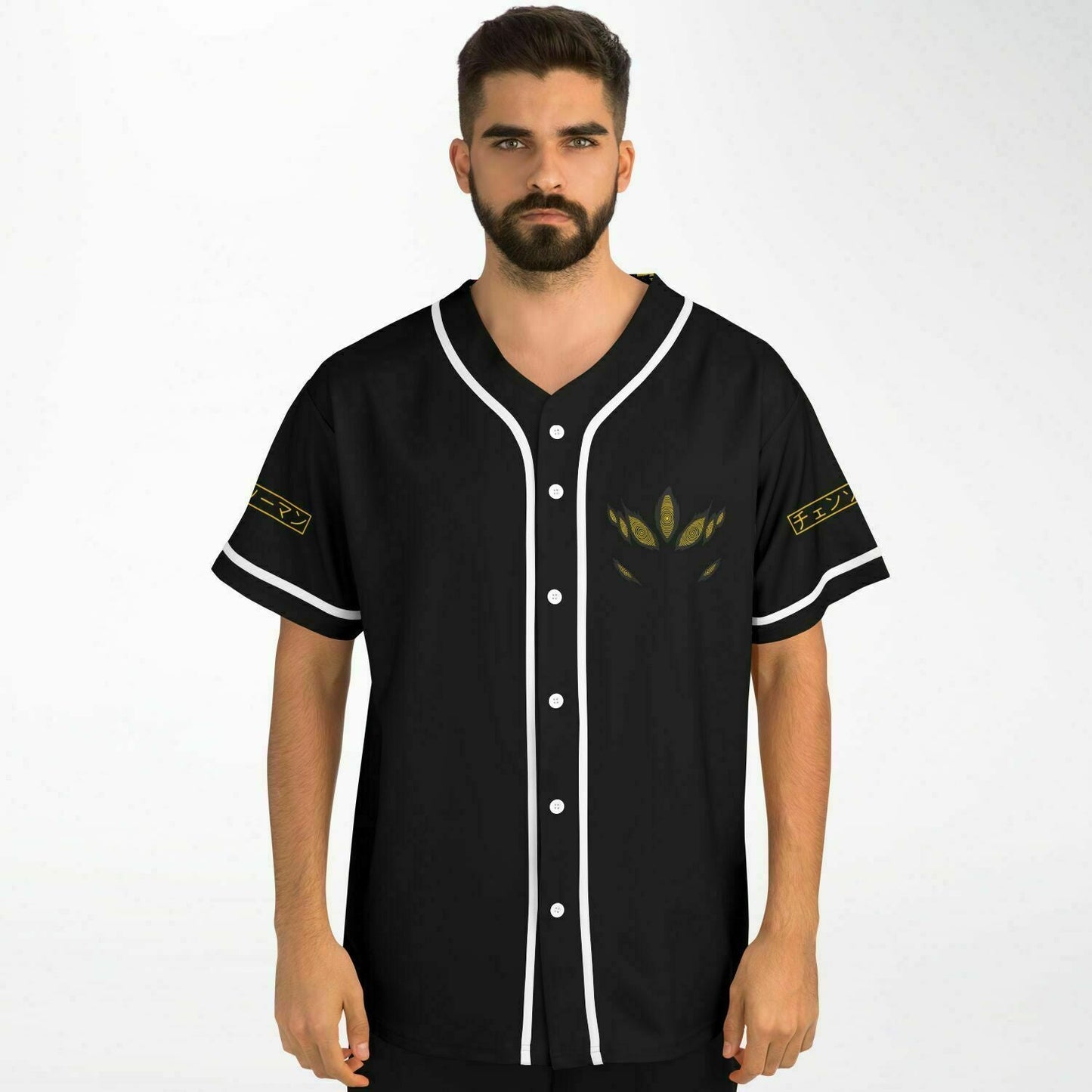 Black Anime Rave Baseball Jersey