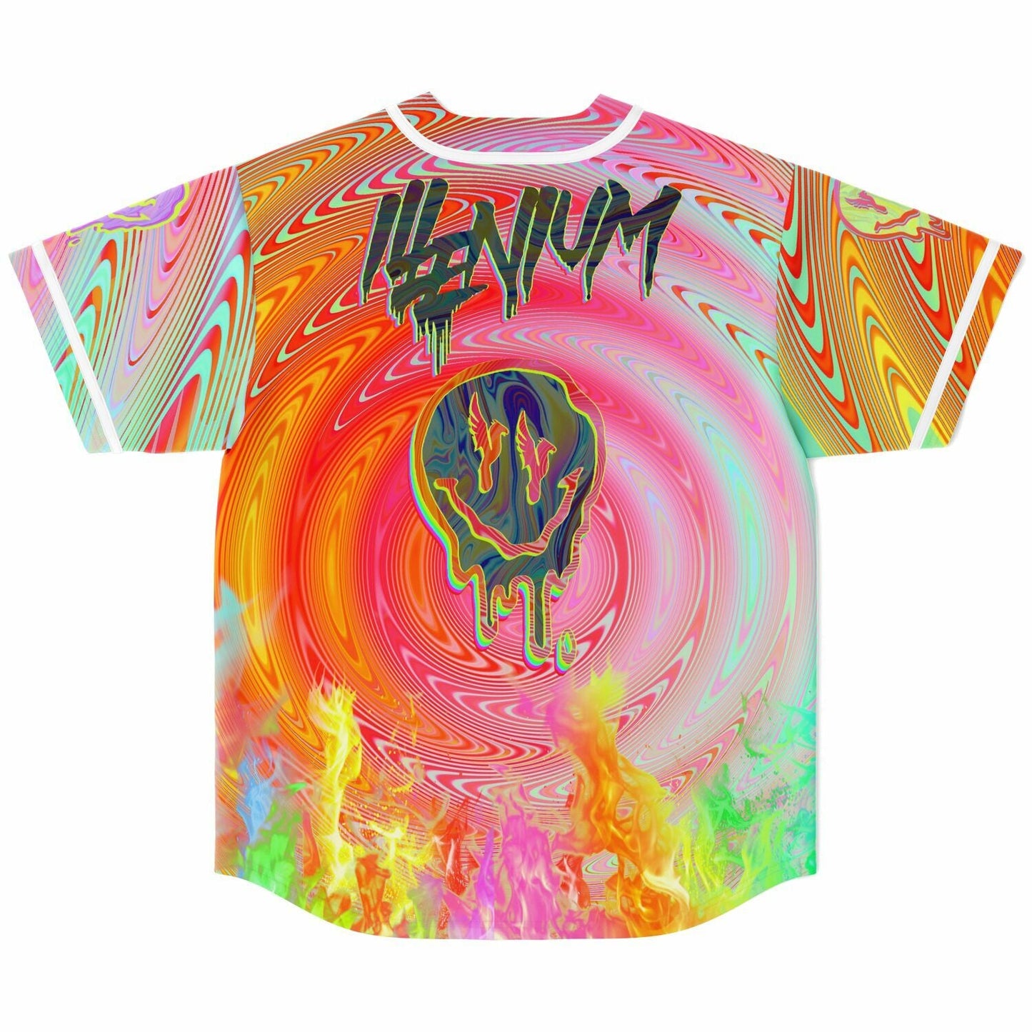 Illenium Hot Pink Hypnotic Concentric Rave Baseball Jersey