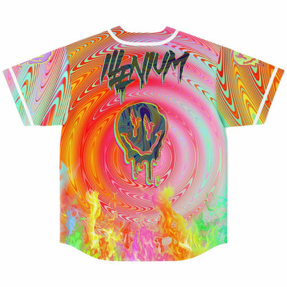 Illenium Hot Pink Hypnotic Concentric Rave Baseball Jersey