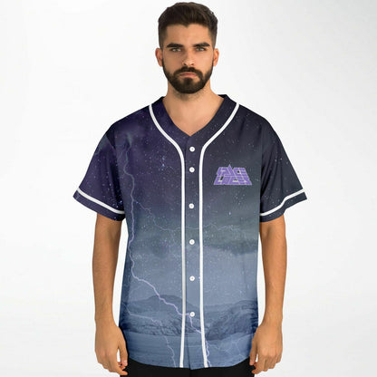 Space Laces Dark Navy Rave Baseball Jersey