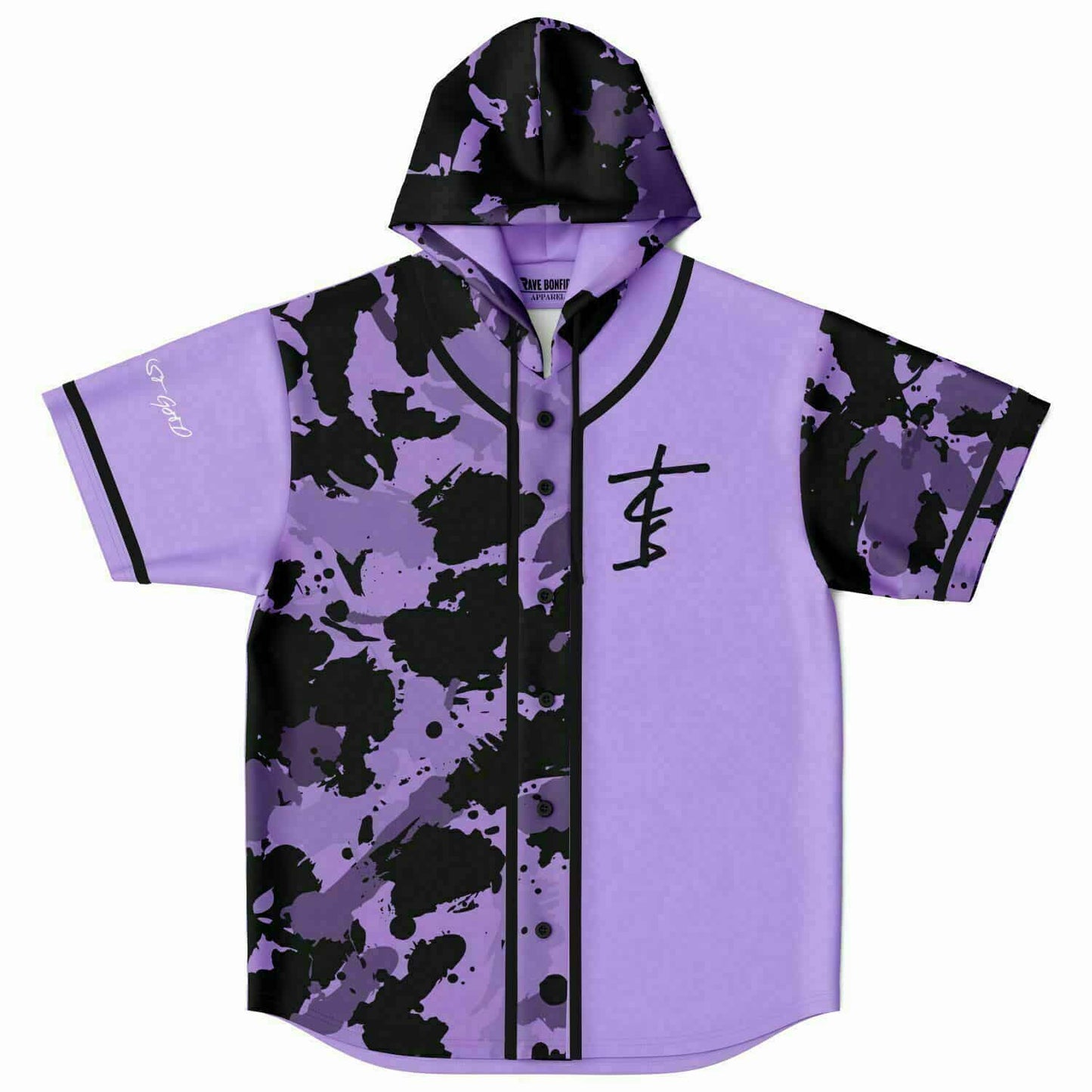 The Chainsmokers Light Purple Black White Rave Hooded Baseball Jersey