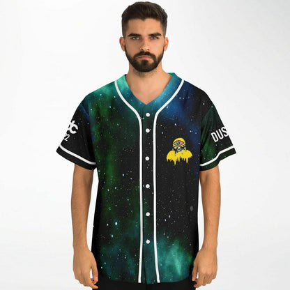 Subtronics Deep Green Cosmic Galaxy Rave Baseball Jersey