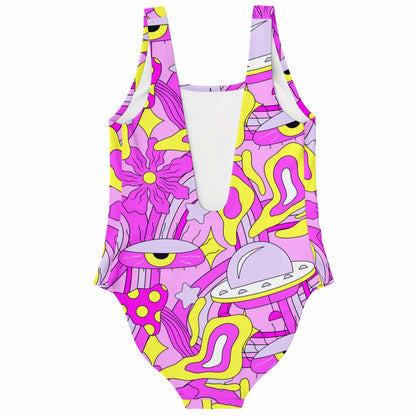 Pink Lilac Groovy Retro Rave Swimsuit