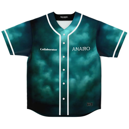 Teal Dark Smoky Cloud Rave Baseball Jersey