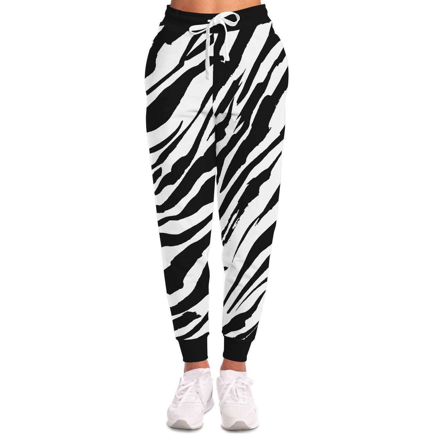 Black White Zebra Rave Joggers