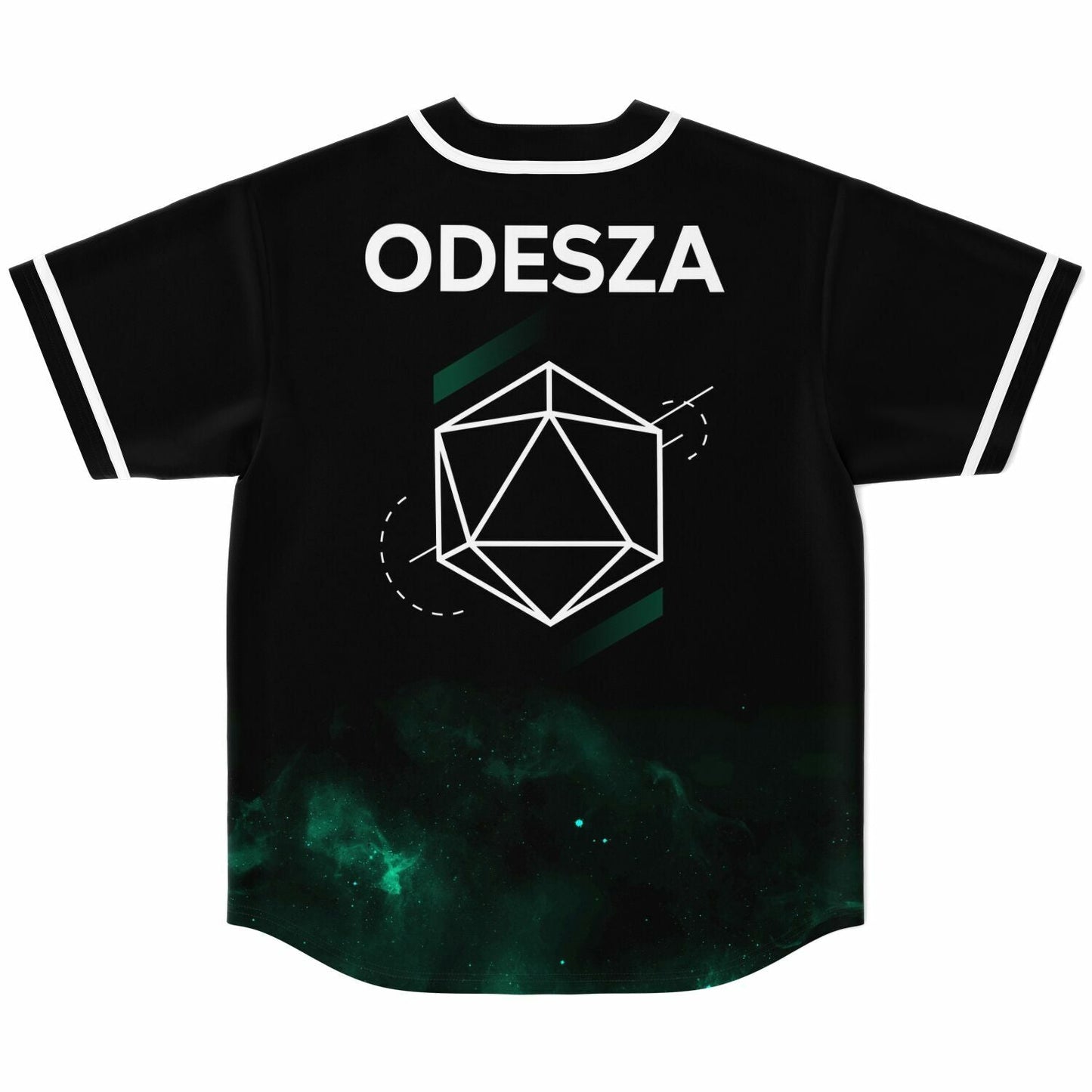 ODESZA Black Minimal Geometric Rave Baseball Jersey