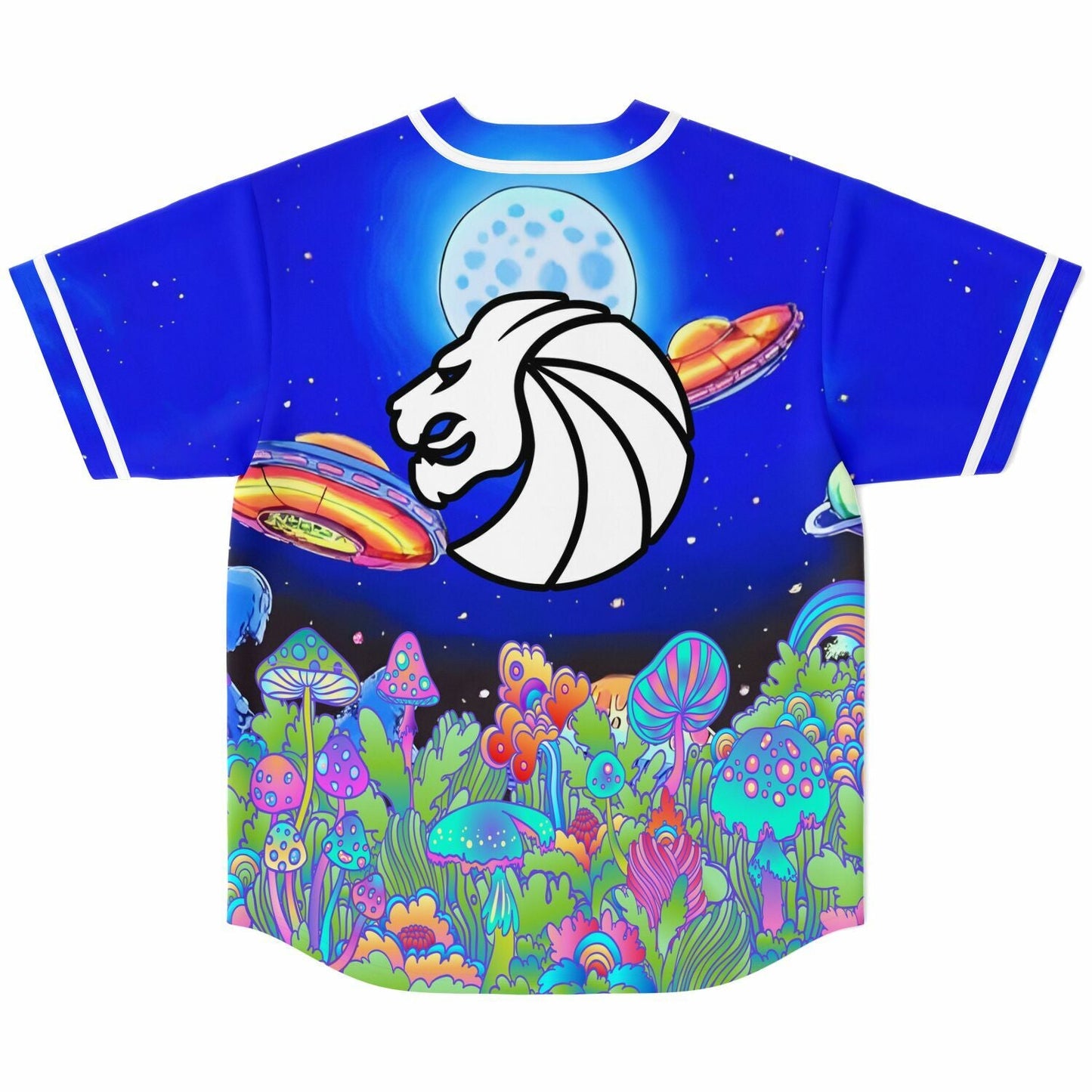 Seven Lions Royal Blue Psychedelic Glowing Rave Baseball Jersey