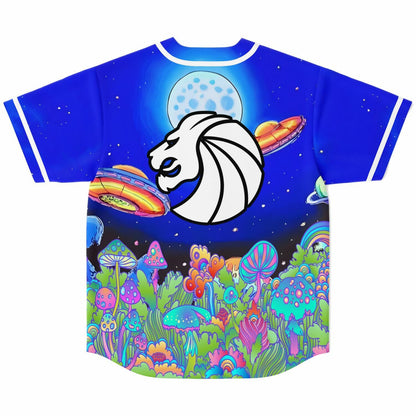 Seven Lions Royal Blue Psychedelic Glowing Rave Baseball Jersey