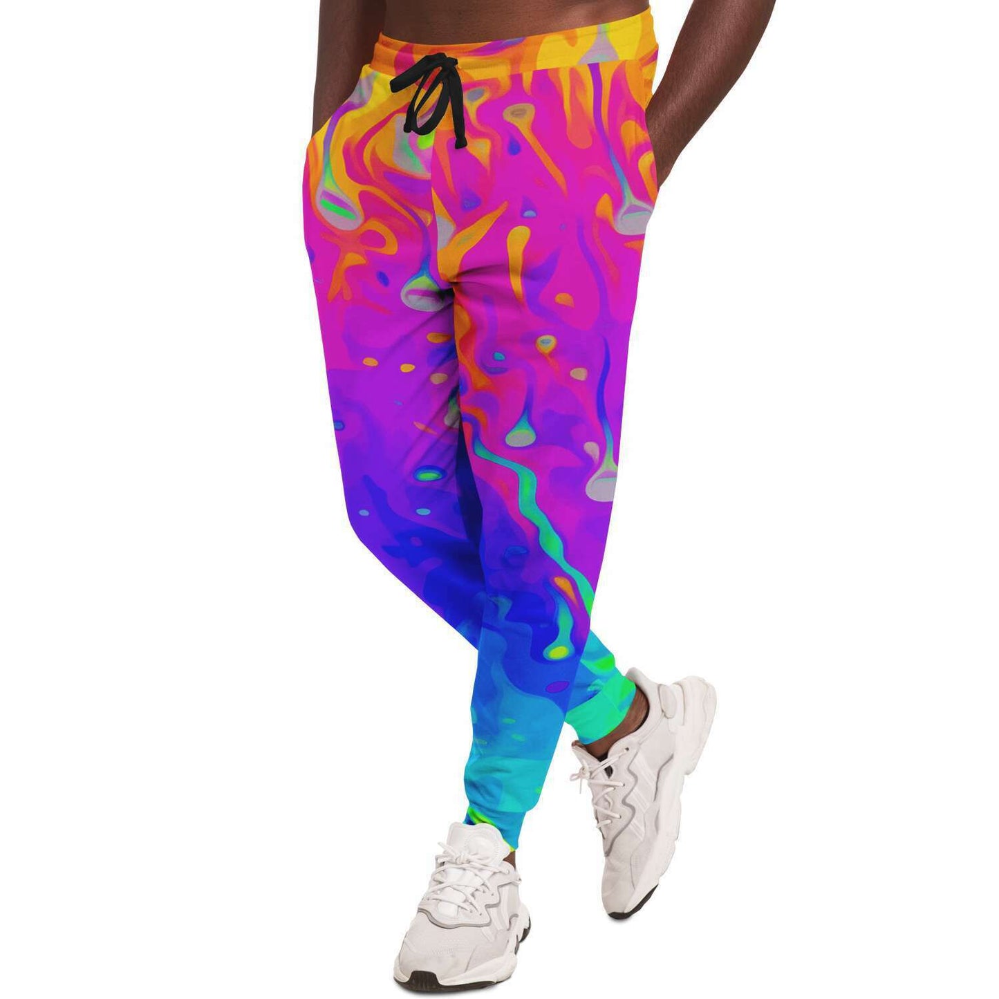 Hot Pink Melting Liquid Rave Joggers