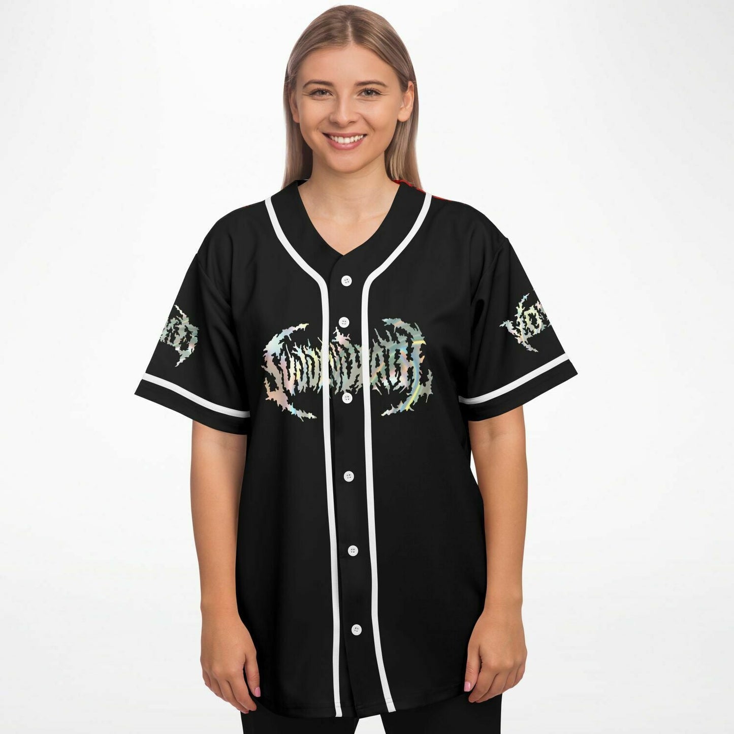 SVDDEN DEATH Black Band Rave Baseball Jersey