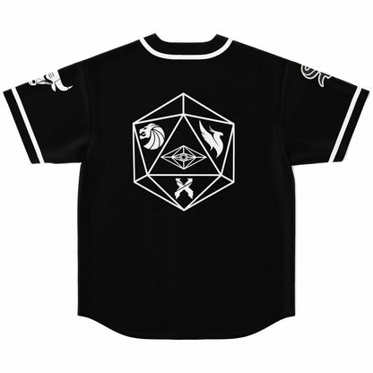 Black White Geometric Rave Baseball Jersey