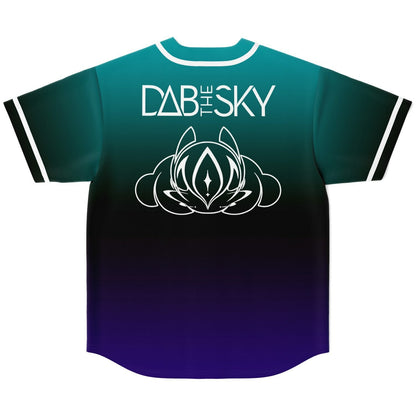 Dab The Sky Teal Black Symmetrical Winged Rave Baseball Jersey
