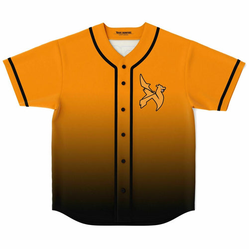 Excision Orange Black Winged X Rave Baseball Jersey