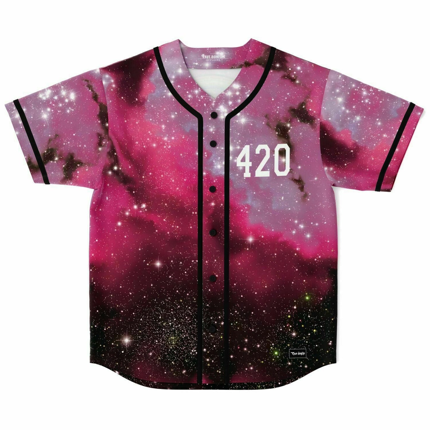 Pink Magenta Galaxy Rave Baseball Jersey