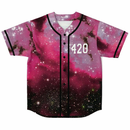 Pink Magenta Galaxy Rave Baseball Jersey
