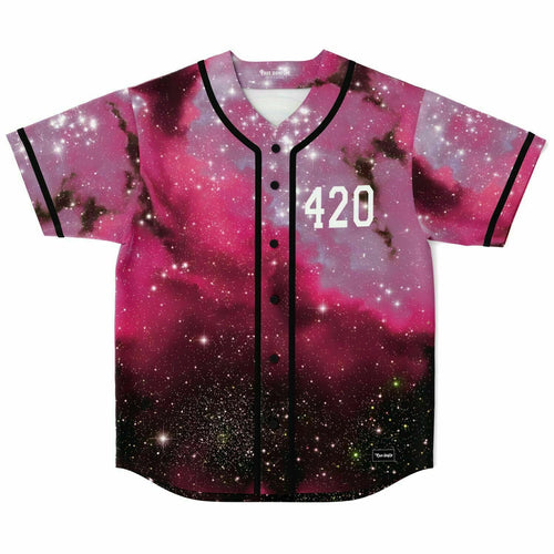 Pink Magenta Galaxy Rave Baseball Jersey