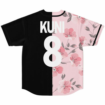 Soft Pink Half Rave Baseball Jersey