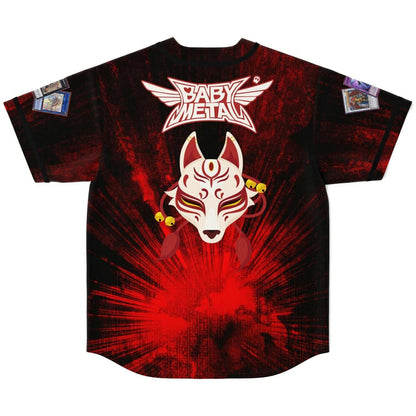 BABYMETAL Black Red Radial Speed Rave Baseball Jersey