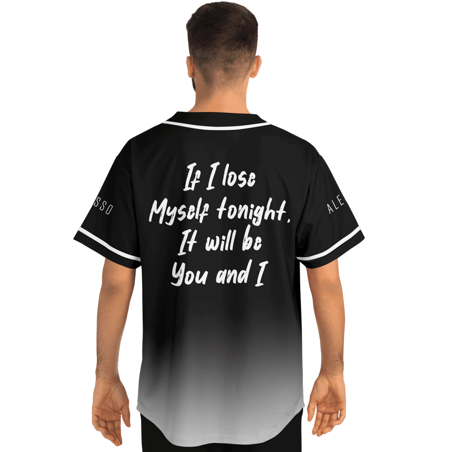 Alesso Black White Interlocking Rings Rave Baseball Jersey