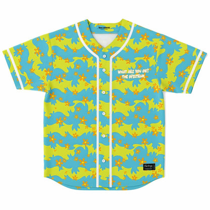 Turquoise Blue Wavy Camo Rave Baseball Jersey