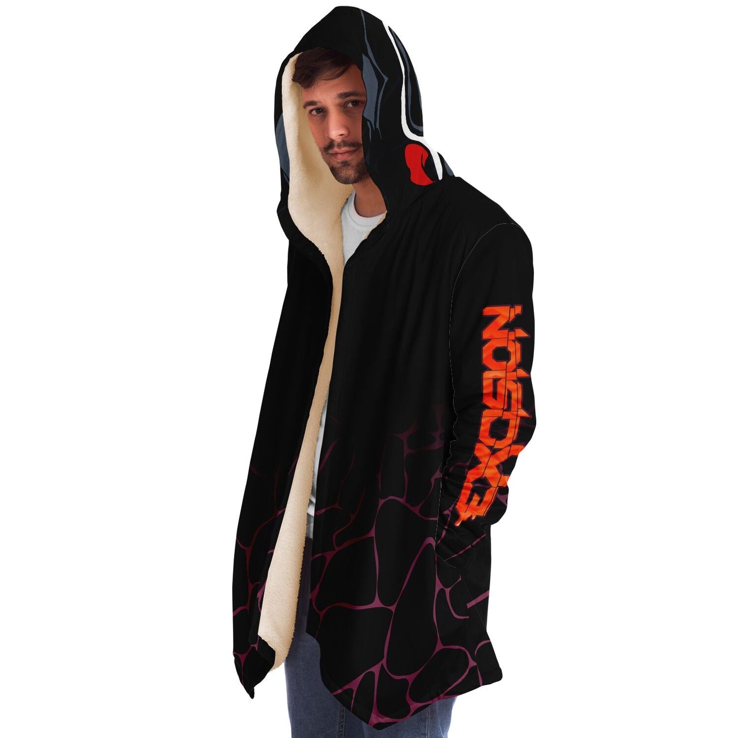 Excision Black Dripping Orange Rave Cloak