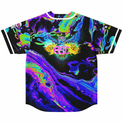 Hardwell Black Holographic Oil Rave Baseball Jersey