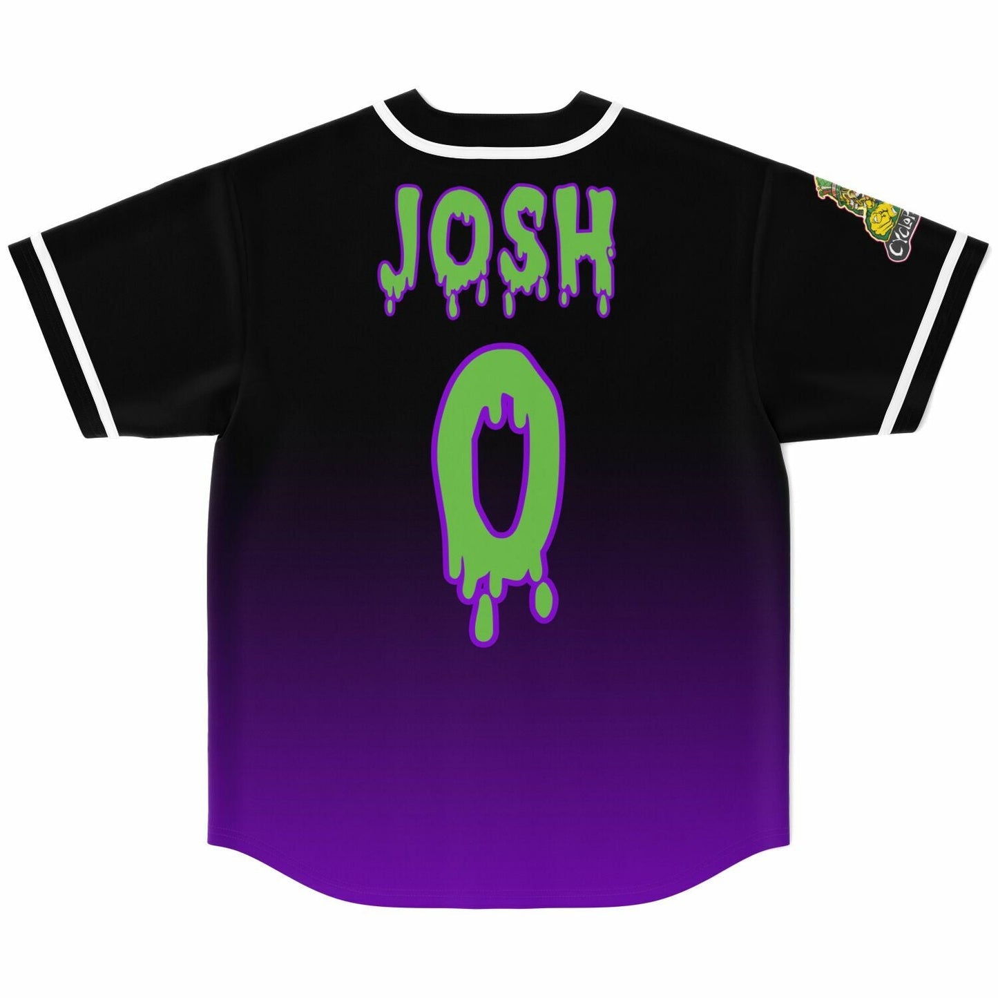 Black Purple Cartoon Green Rave Baseball Jersey