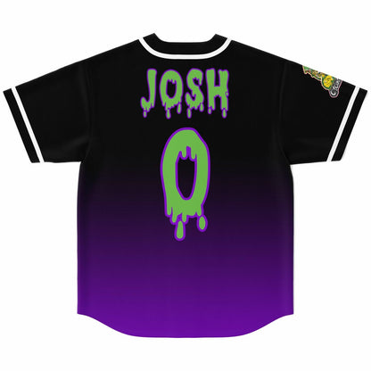 Black Purple Cartoon Green Rave Baseball Jersey